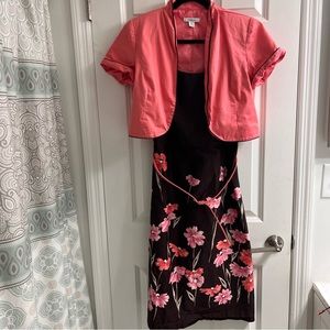 Dress Barn Brown Floral Dress